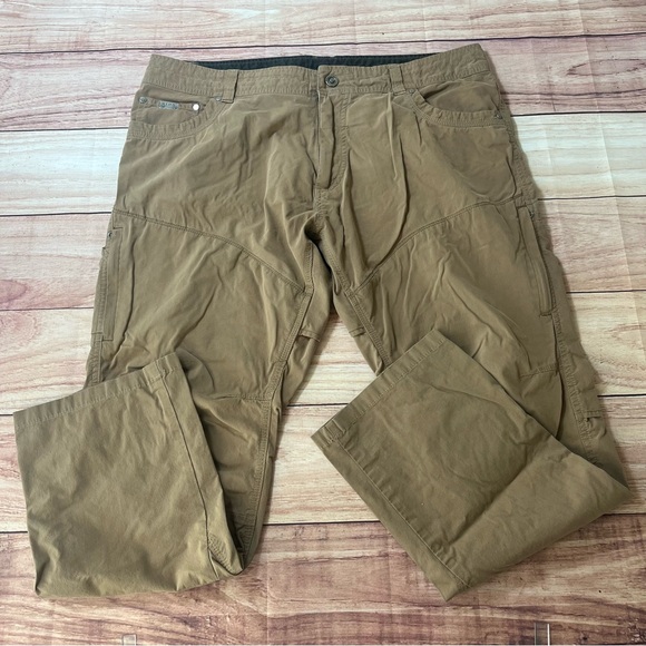 Kuhl Konfidant Air Pants Men’s 38x29.25 Khaki Vented Outdoor Lightweight Tan * - Picture 1 of 16